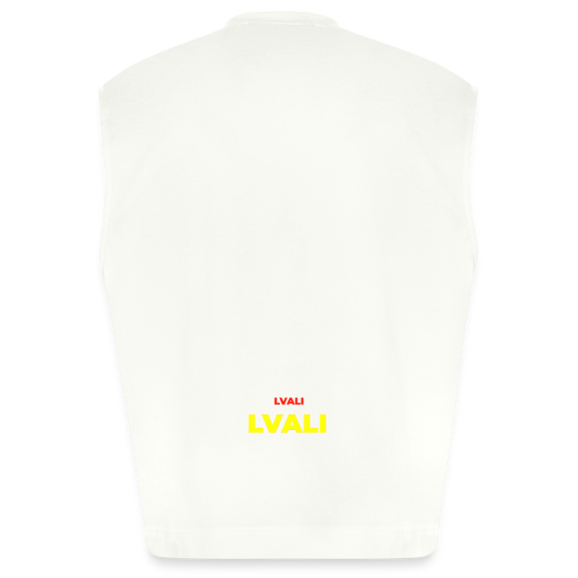 LVALI Bold Heavyweight Oversized Organic Tank Top - OFF WHITE