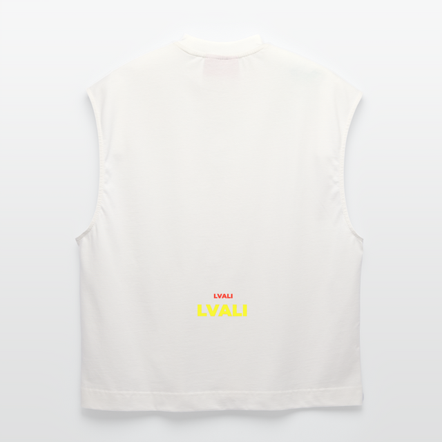 LVALI Bold Heavyweight Oversized Organic Tank Top - OFF WHITE