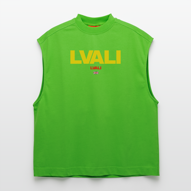 LVALI Bold Heavyweight Oversized Organic Tank Top - Apple Neon