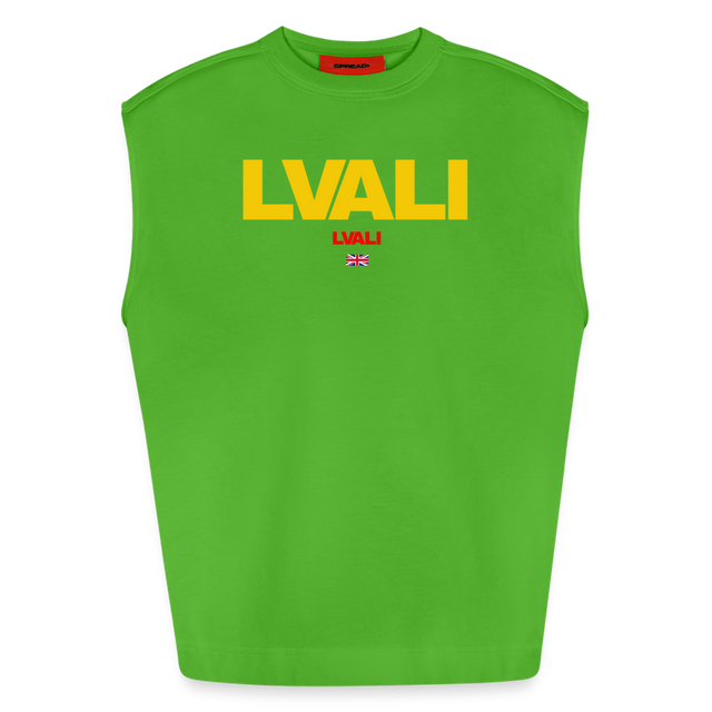 LVALI Bold Heavyweight Oversized Organic Tank Top - Apple Neon