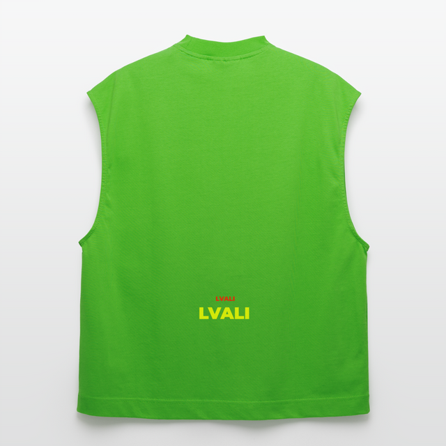 LVALI Bold Heavyweight Oversized Organic Tank Top - Apple Neon