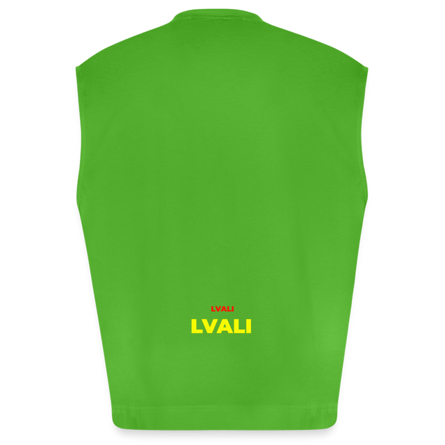 LVALI Bold Heavyweight Oversized Organic Tank Top - Apple Neon