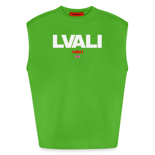 LVALI Bold Heavyweight Oversized Organic Tank Top - Apple Neon