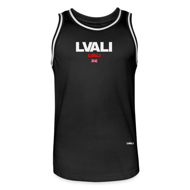 LVALI Men's Basketball Jersey - black/white