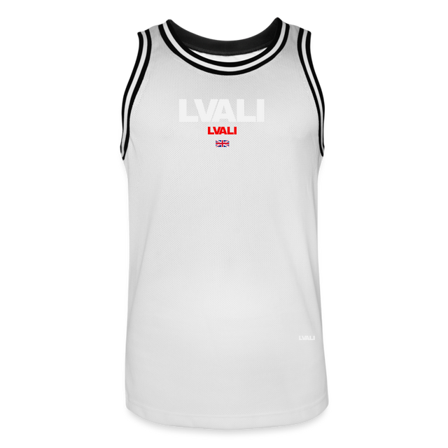 LVALI Men's Basketball Jersey - white/black