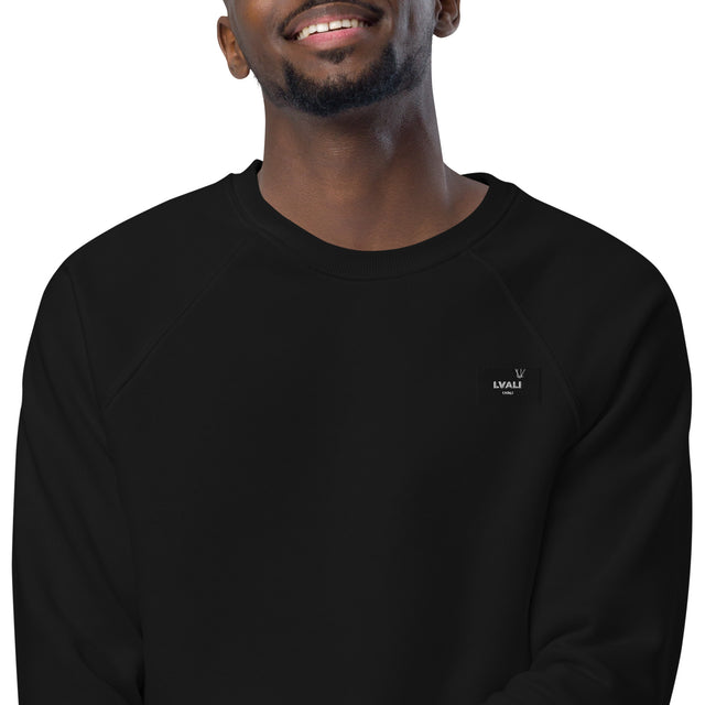 Raglan sweatshirt unisex, black